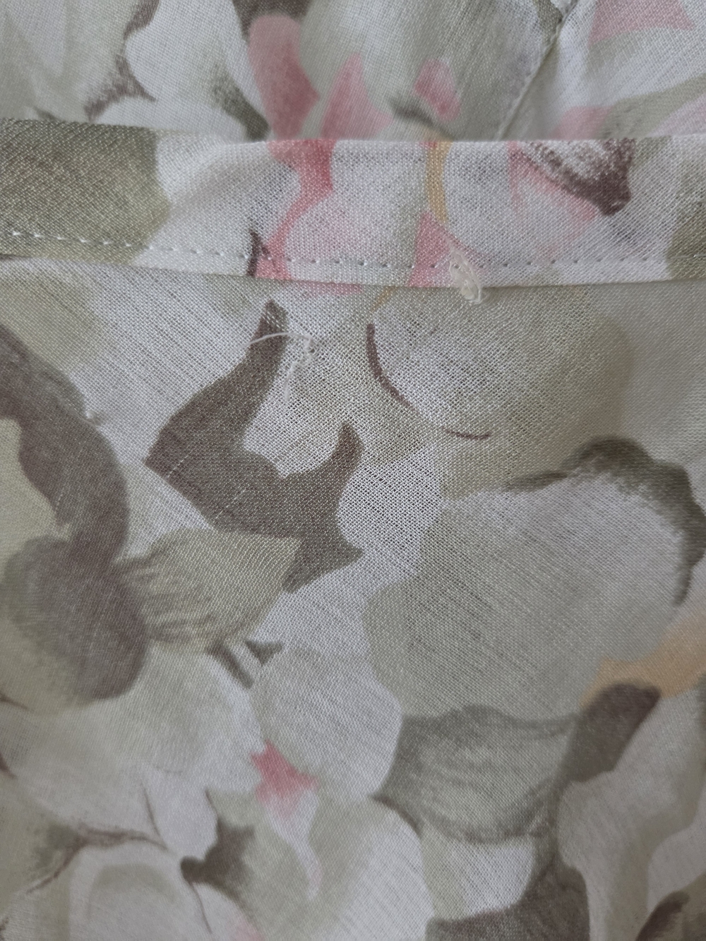 Vintage Papillon Blanc Olive and Pink Floral Slip Mini Dress - Picture 5 of 14